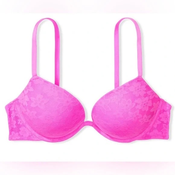 NWT Victorias Secret Pink Wear Everywhere Super Push-Up Bra 34D - Picture 5 of 5